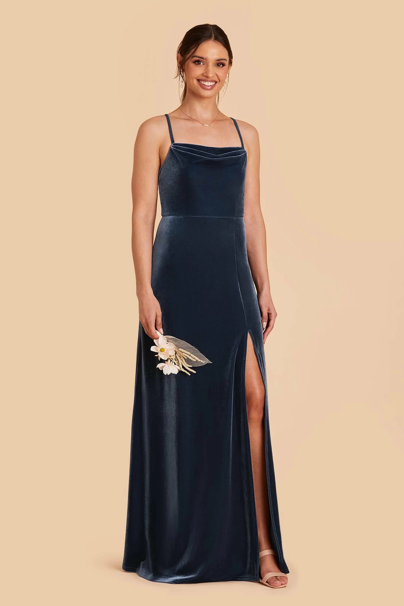 Ash Velvet Dress - Storm Blue 1 Ash Velvet Dress - Storm Blue