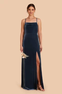 Ash Velvet Dress - Storm Blue 11 Ash Velvet Dress - Storm Blue -US Skirt Sales 2024 storm blue ash convertible velvet bridesmaid dress 05