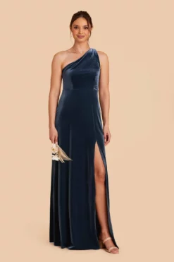 Kira Velvet Dress - Storm Blue -US Skirt Sales 2024 storm blue kira velvet bridesmaid dress 01 f16c4da3 8429 4ad6 b63d 86e71bcffa65