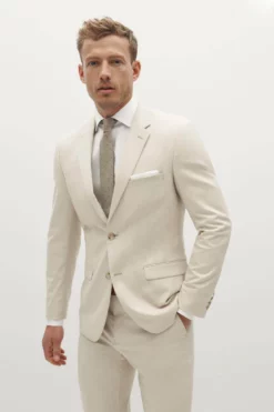 Tan Groomsman Suit By SuitShop -US Skirt Sales 2024 tan suitshop groomsmen suit jacket 03