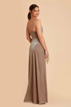 Ash Velvet Dress - Taupe -US Skirt Sales 2024 taupe ash convertible velvet bridesmaid dress 07