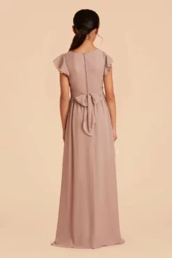 Celine Junior Dress - Taupe -US Skirt Sales 2024 taupe celine junior bridesmaid dress 07