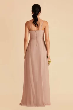 Chris Convertible Chiffon Dress - Taupe -US Skirt Sales 2024 taupe chris convertible bridesmaid dress 01