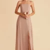 Chris Convertible Chiffon Dress - Taupe