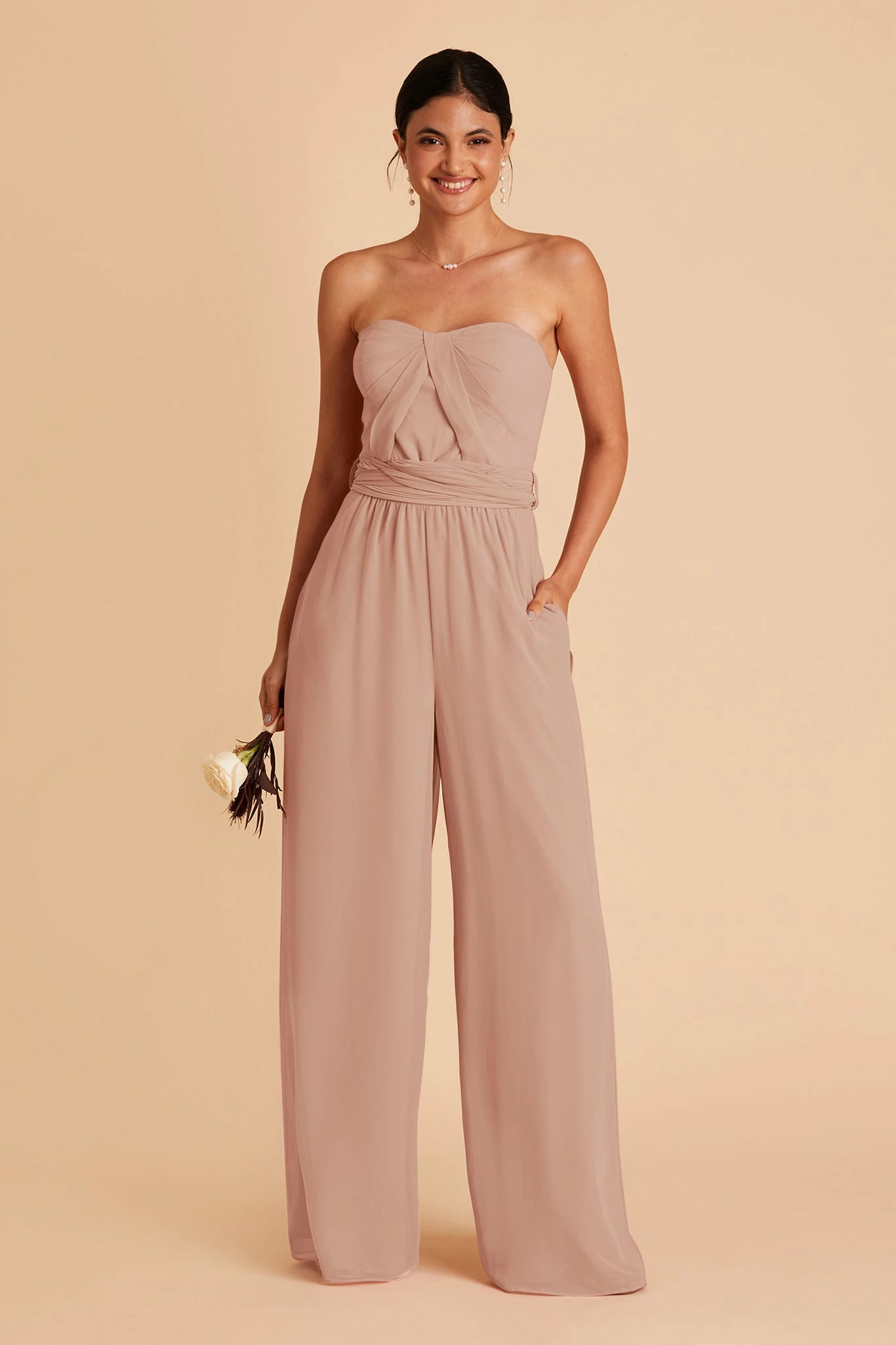 Gigi Convertible Jumpsuit - Taupe 1 Gigi Convertible Jumpsuit - Taupe