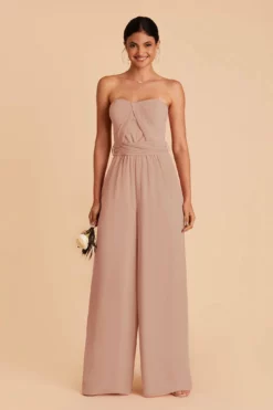 Gigi Convertible Jumpsuit - Taupe 12 Gigi Convertible Jumpsuit - Taupe -US Skirt Sales 2024 taupe gigi convertible bridesmaid jumpsuit 02