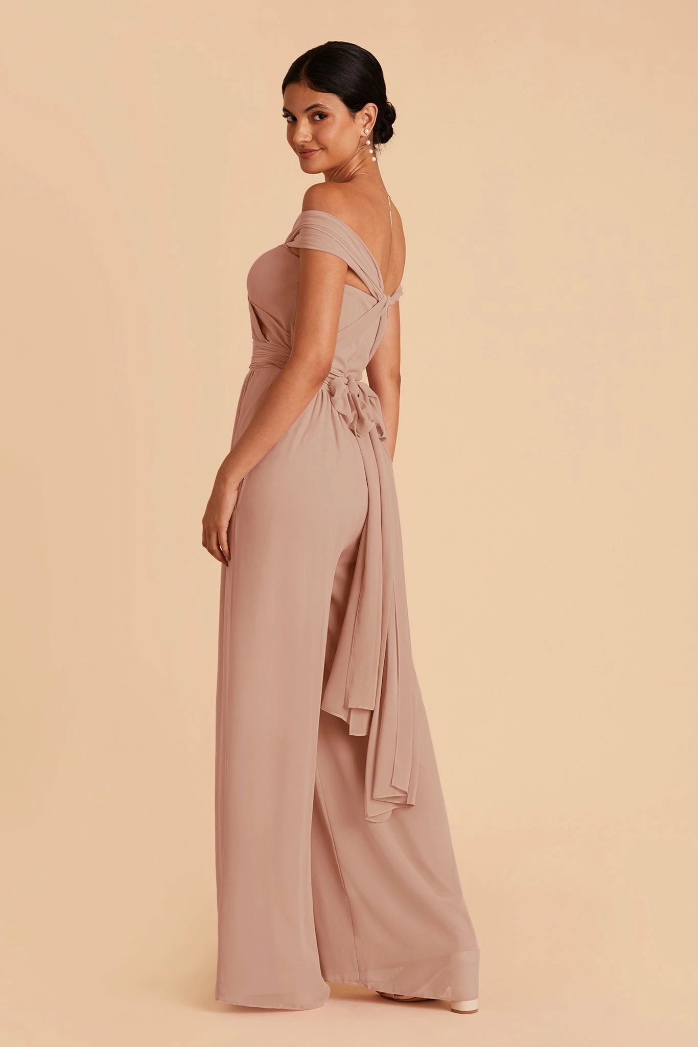 Gigi Convertible Jumpsuit - Taupe 5 Gigi Convertible Jumpsuit - Taupe - Image 5