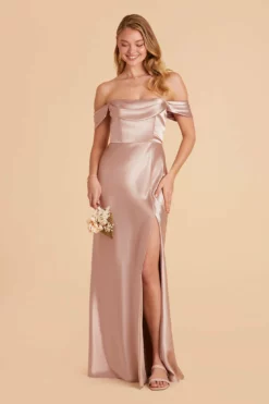 Mia Shiny Satin Convertible Dress - Taupe 26 Mia Shiny Satin Convertible Dress - Taupe -US Skirt Sales 2024 taupe mia convertible satin bridesmaid dress 03