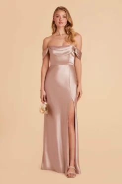 Mia Shiny Satin Convertible Dress - Taupe 27 Mia Shiny Satin Convertible Dress - Taupe -US Skirt Sales 2024 taupe mia convertible satin bridesmaid dress 04
