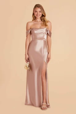 Mia Shiny Satin Convertible Dress - Taupe 23 Mia Shiny Satin Convertible Dress - Taupe -US Skirt Sales 2024 taupe mia convertible satin bridesmaid dress 05