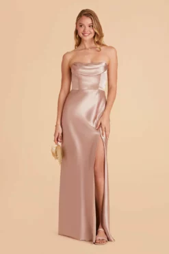 Mia Shiny Satin Convertible Dress - Taupe 29 Mia Shiny Satin Convertible Dress - Taupe -US Skirt Sales 2024 taupe mia convertible satin bridesmaid dress 08
