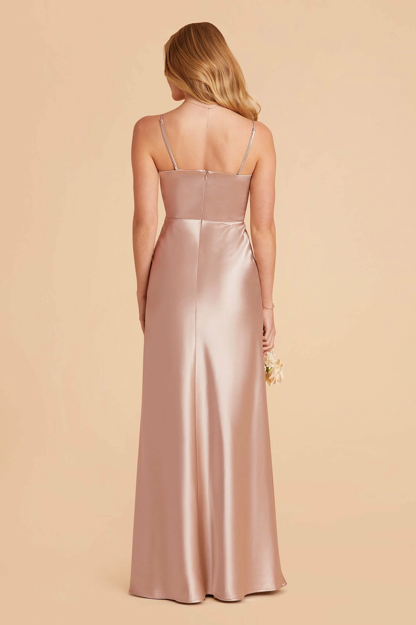 Mia Shiny Satin Convertible Dress - Taupe 14 Mia Shiny Satin Convertible Dress - Taupe - Image 14