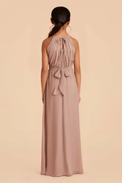 Sienna Junior Dress - Taupe -US Skirt Sales 2024 taupe sienna junior bridesmaid dress 04