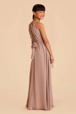 Sienna Junior Dress - Taupe -US Skirt Sales 2024 taupe sienna junior bridesmaid dress 05