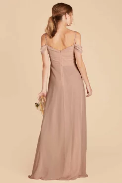 Spence Convertible Dress - Taupe -US Skirt Sales 2024 taupe spence convertible slit bridesmaid dress 01