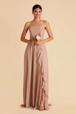 Winnie Convertible Chiffon Dress - Taupe