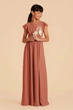 Celine Junior Dress - Terracotta -US Skirt Sales 2024 terracotta celine junior bridesmaid dress 03