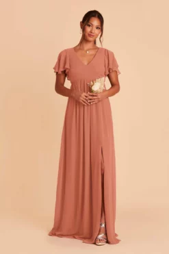 Hannah Empire Dress - Terracotta -US Skirt Sales 2024 terracotta hannah bridesmaid dress 03