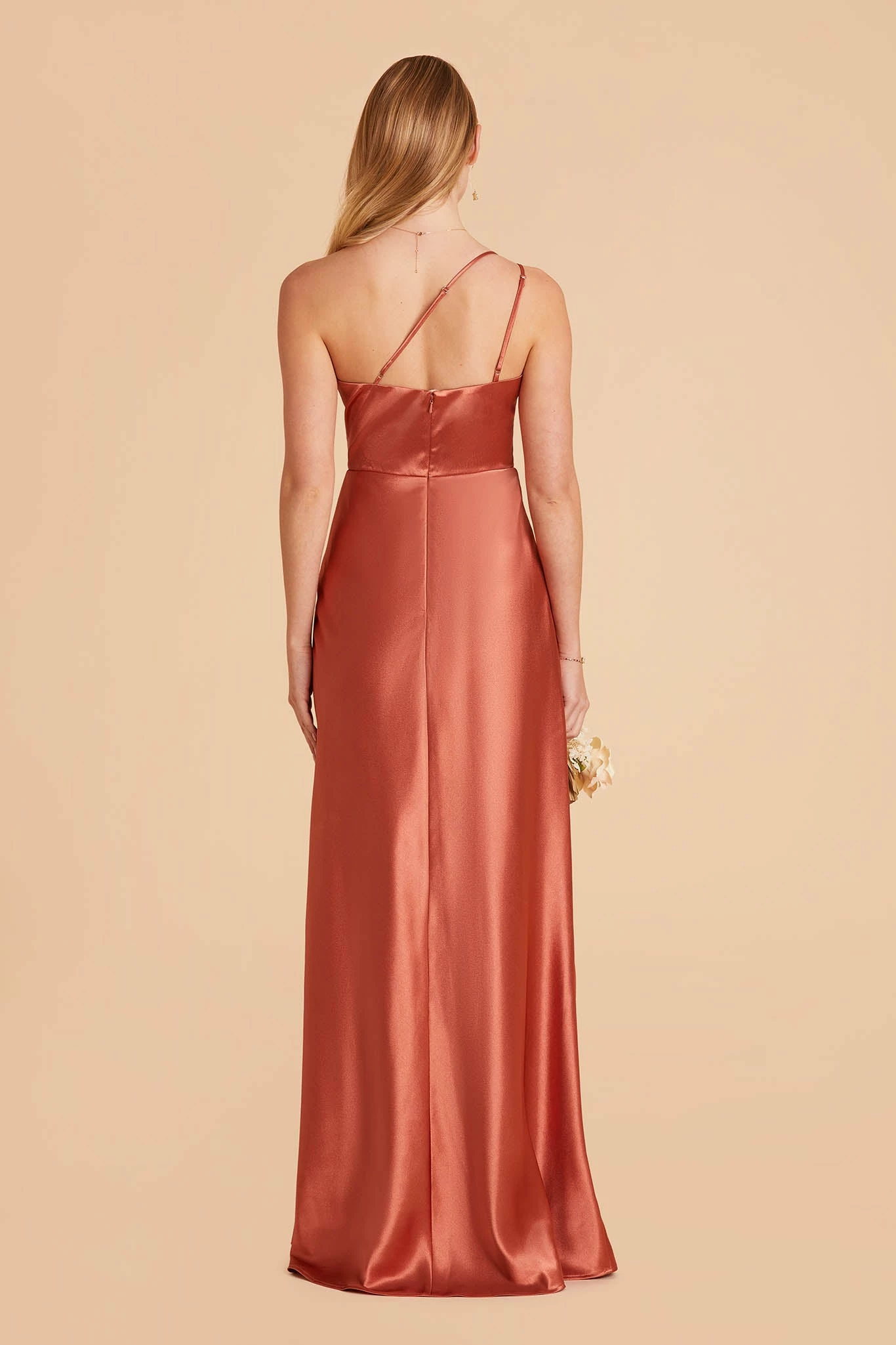 Kensie Shiny Satin Dress - Terracotta 8 Kensie Shiny Satin Dress - Terracotta - Image 8