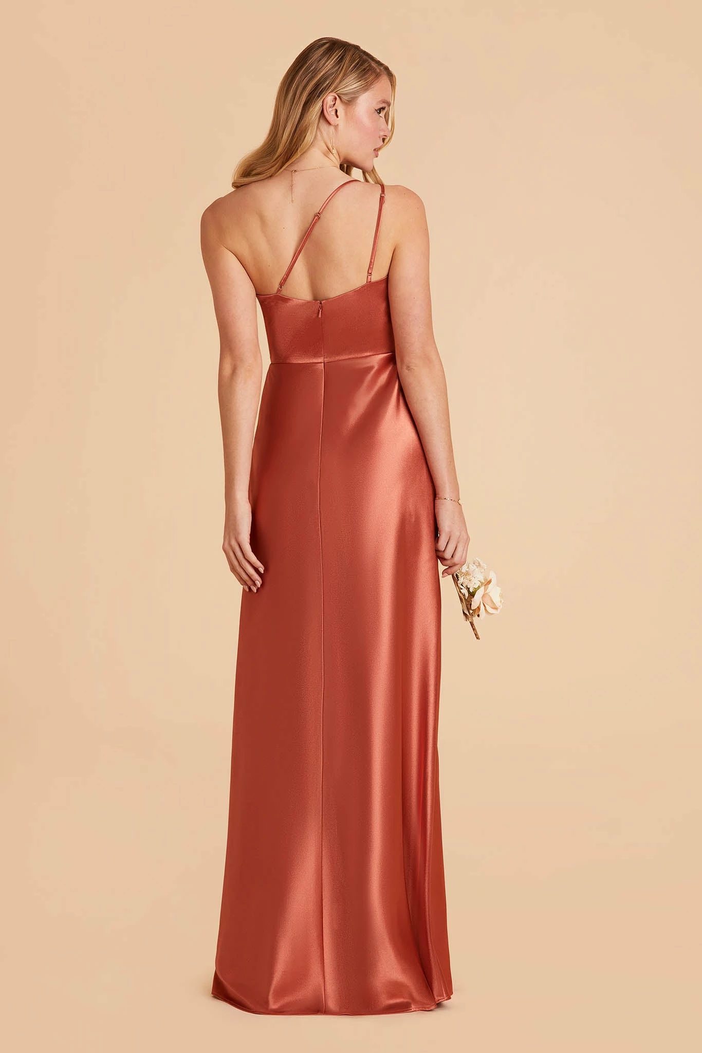 Kensie Shiny Satin Dress - Terracotta 7 Kensie Shiny Satin Dress - Terracotta - Image 7