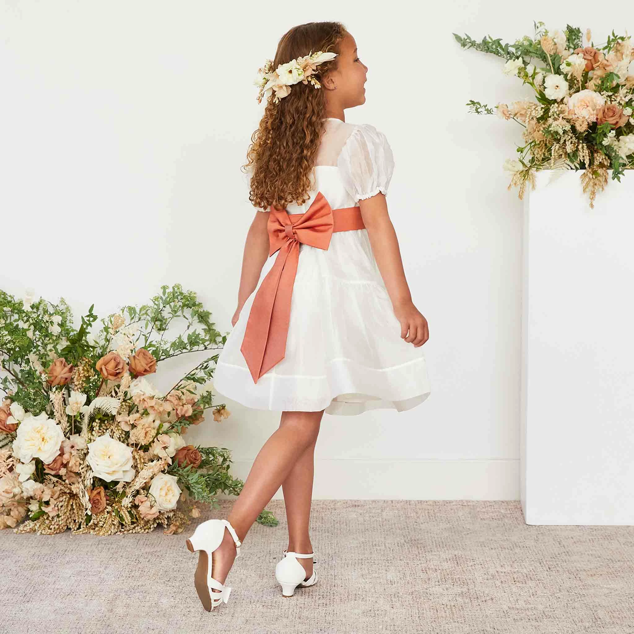 Liz Flower Girl Sash - Terracotta 5 Liz Flower Girl Sash - Terracotta - Image 5