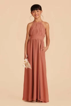 Sienna Junior Dress - Terracotta -US Skirt Sales 2024 terracotta sienna junior bridesmaid dress 02