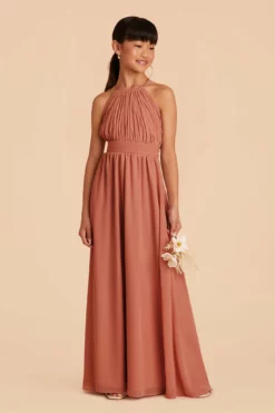 Sienna Junior Dress - Terracotta -US Skirt Sales 2024 terracotta sienna junior bridesmaid dress 03