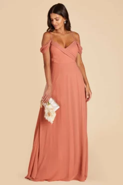 Spence Convertible Dress - Terracotta -US Skirt Sales 2024 terracotta spence convertible slit bridesmaid dress 05