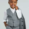 Textured Gray Kids Suit By SuitShop