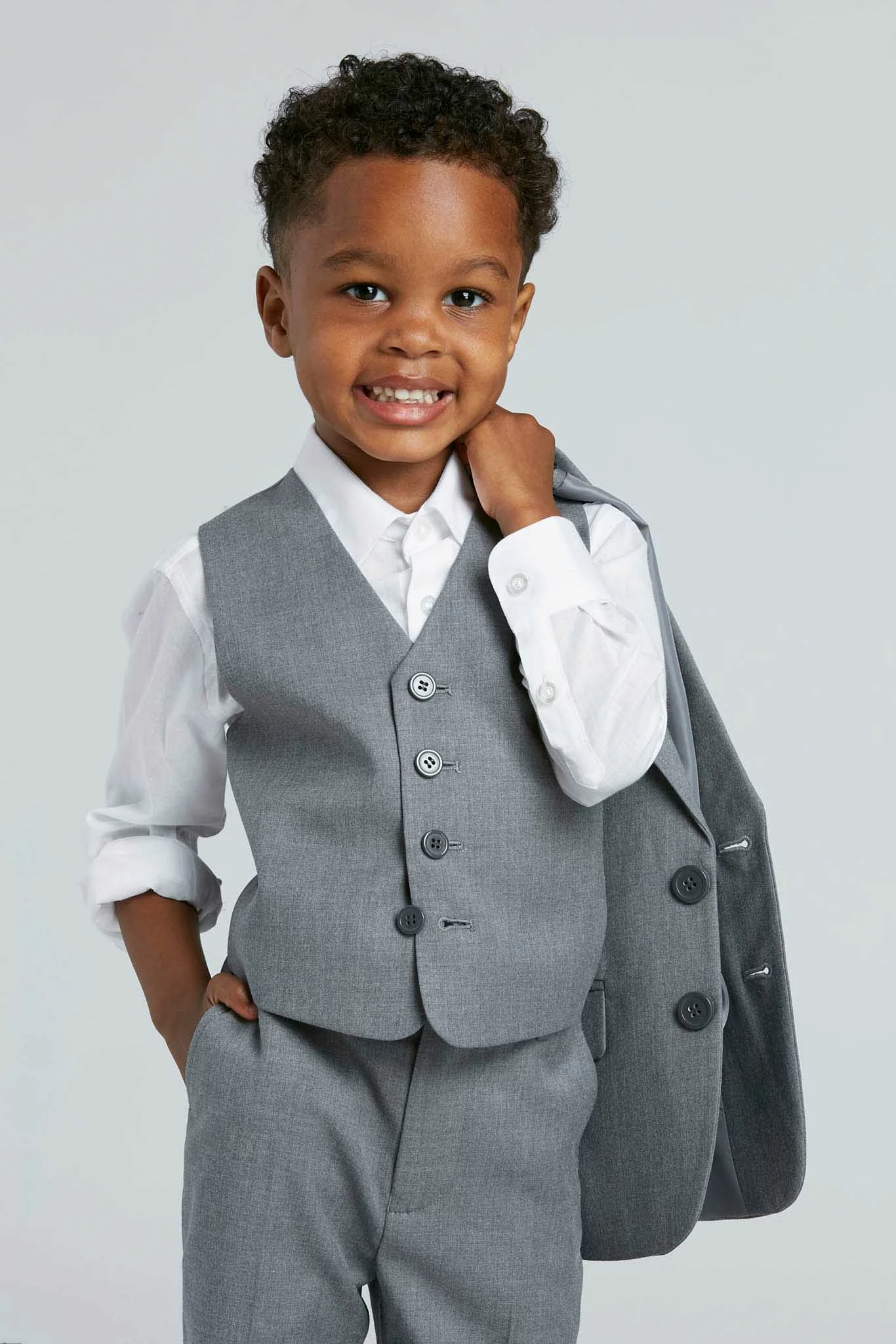 Textured Gray Kids Suit By SuitShop 1 Textured Gray Kids Suit By SuitShop