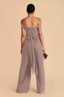 Gigi Convertible Jumpsuit - Toffee -US Skirt Sales 2024 toffee gigi convertible slit bridesmaid jumpsuit 03