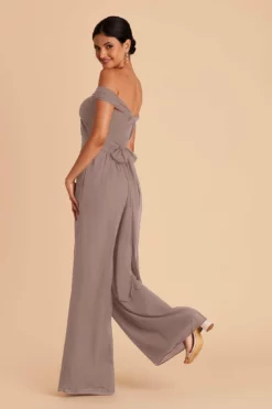Gigi Convertible Jumpsuit - Toffee -US Skirt Sales 2024 toffee gigi convertible slit bridesmaid jumpsuit 04
