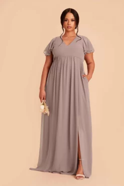 Hannah Empire Dress - Toffee -US Skirt Sales 2024 toffee hannah plus size bridesmaid dress 02