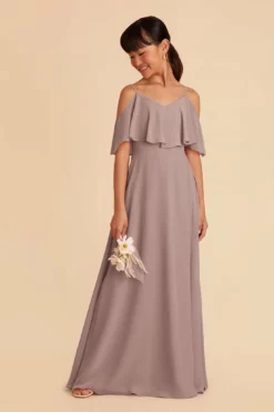 Janie Convertible Junior Dress - Toffee -US Skirt Sales 2024 toffee janie convertible slit junior bridesmaid dress 05