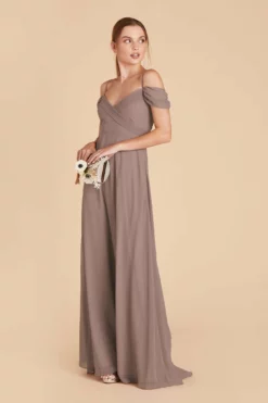 Spence Convertible Dress - Toffee -US Skirt Sales 2024 toffee spence convertible slit bridesmaid dress 01