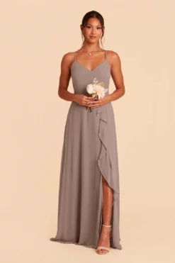 Theresa Chiffon Dress - Toffee 10 Theresa Chiffon Dress - Toffee -US Skirt Sales 2024 toffee theresa convertible slit bridesmaid dress 02