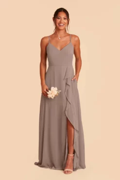 Theresa Chiffon Dress - Toffee 11 Theresa Chiffon Dress - Toffee -US Skirt Sales 2024 toffee theresa convertible slit bridesmaid dress 03
