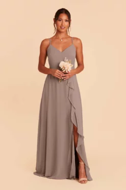 Theresa Chiffon Dress - Toffee