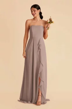 Winnie Convertible Chiffon Dress - Toffee -US Skirt Sales 2024 toffee winnie convertible slit bridesmaid dress 04