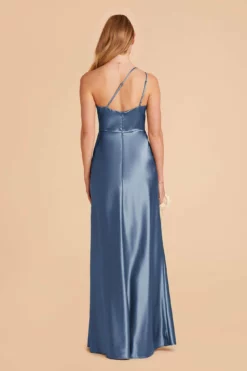 Kensie Shiny Satin Dress - Twilight -US Skirt Sales 2024 twilight kensie satin bridesmaid dress 01