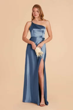 Kensie Shiny Satin Dress - Twilight -US Skirt Sales 2024 twilight kensie satin bridesmaid dress 04