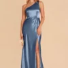 Kira Shiny Satin Dress - Twilight