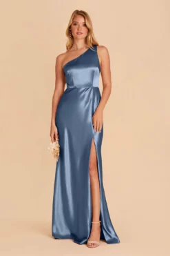 Kira Shiny Satin Dress - Twilight