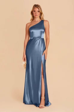 Kira Shiny Satin Dress - Twilight 10 Kira Shiny Satin Dress - Twilight -US Skirt Sales 2024 twilight kira slit satin bridesmaid dress 03