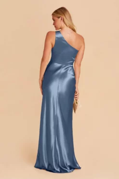Kira Shiny Satin Dress - Twilight 12 Kira Shiny Satin Dress - Twilight -US Skirt Sales 2024 twilight kira slit satin bridesmaid dress 04
