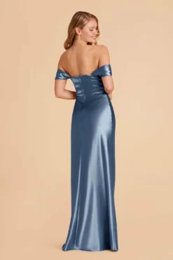 Mia Shiny Satin Convertible Dress - Twilight -US Skirt Sales 2024 twilight mia convertible satin bridesmaid dress 04