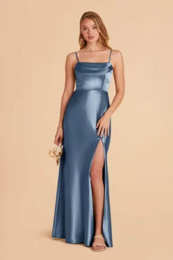 Mia Shiny Satin Convertible Dress - Twilight -US Skirt Sales 2024 twilight mia convertible satin bridesmaid dress 06