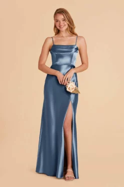Mia Shiny Satin Convertible Dress - Twilight -US Skirt Sales 2024 twilight mia convertible satin bridesmaid dress 07