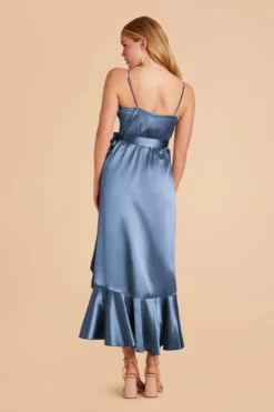 YC Shiny Satin Midi Dress - Twilight -US Skirt Sales 2024 twilight yc satin bridesmaid dress 04
