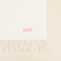Shawl With Fringe - Cream 12 Shawl With Fringe - Cream -US Skirt Sales 2024 white cashmere shawl personalized flat lay 01